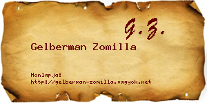 Gelberman Zomilla névjegykártya